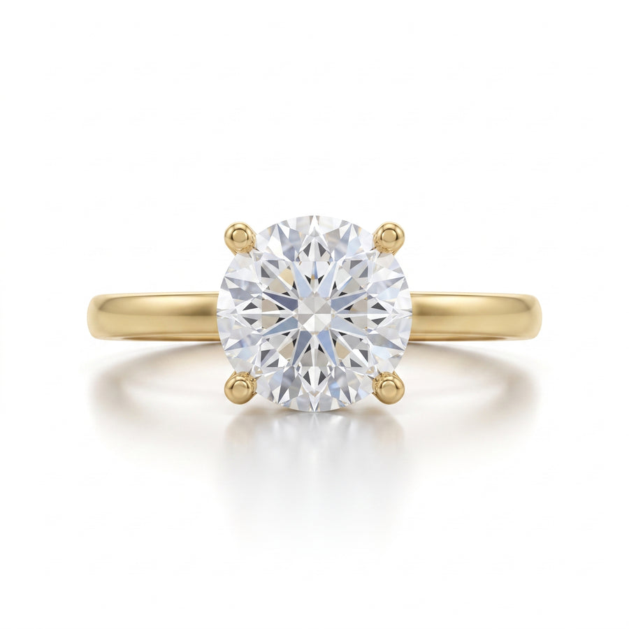 1 CT Round Brilliant 925 Sterling Silver Ring