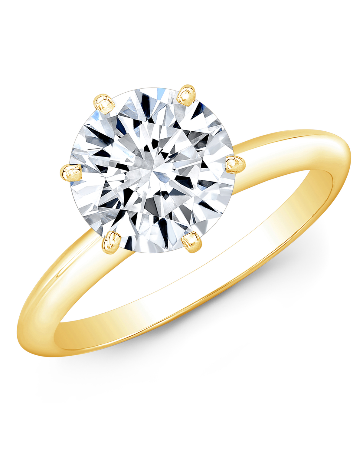 1 CT Round Brilliant 925 Sterling Silver Ring