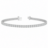 3 CT Round Cut Prong Tennis Bracelet in 925 Sterling Silver