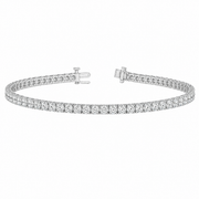 3 CT Round Cut Prong Tennis Bracelet in 925 Sterling Silver