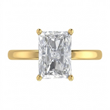 3 CT Radiant Cut 925 Sterling Silver Ring