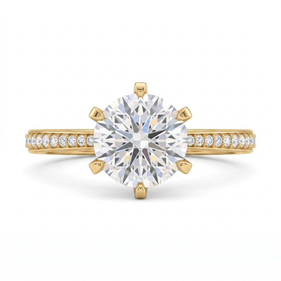 2.22 CT Round Brilliant 925 Sterling Silver Ring