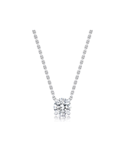 1 CT Round & Round Pendant Necklace in 925 Sterling Silver