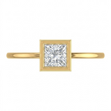 1 CT Princess Cut 925 Sterling Silver Ring