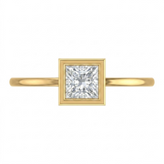 1 CT Princess Cut 925 Sterling Silver Ring