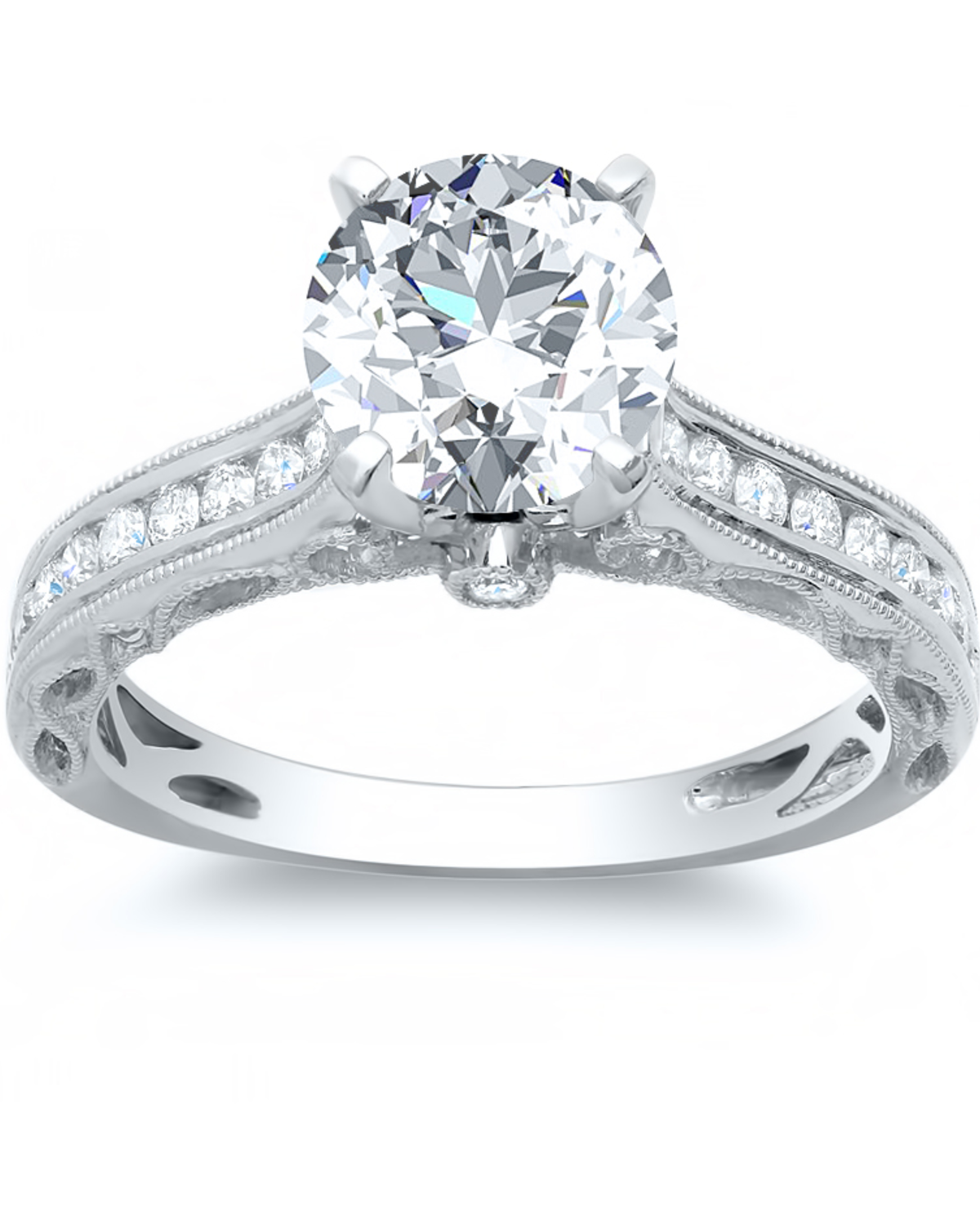 1.2 CT Round Brilliant 925 Sterling Silver Ring