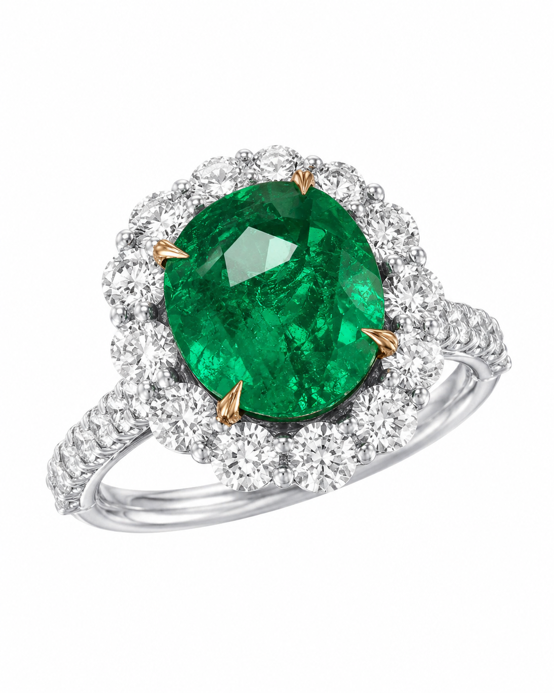 5.6 CT Oval Multi-Shape 925 Sterling Silver Ring
