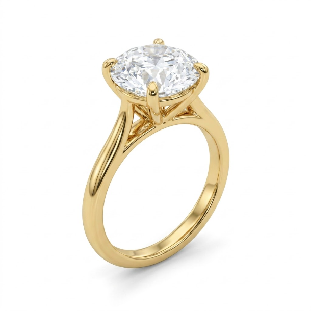 2 CT Round Brilliant 925 Sterling Silver Ring