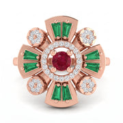 0.47 CT Round Brilliant Multi-Shape 925 Sterling Silver Ring