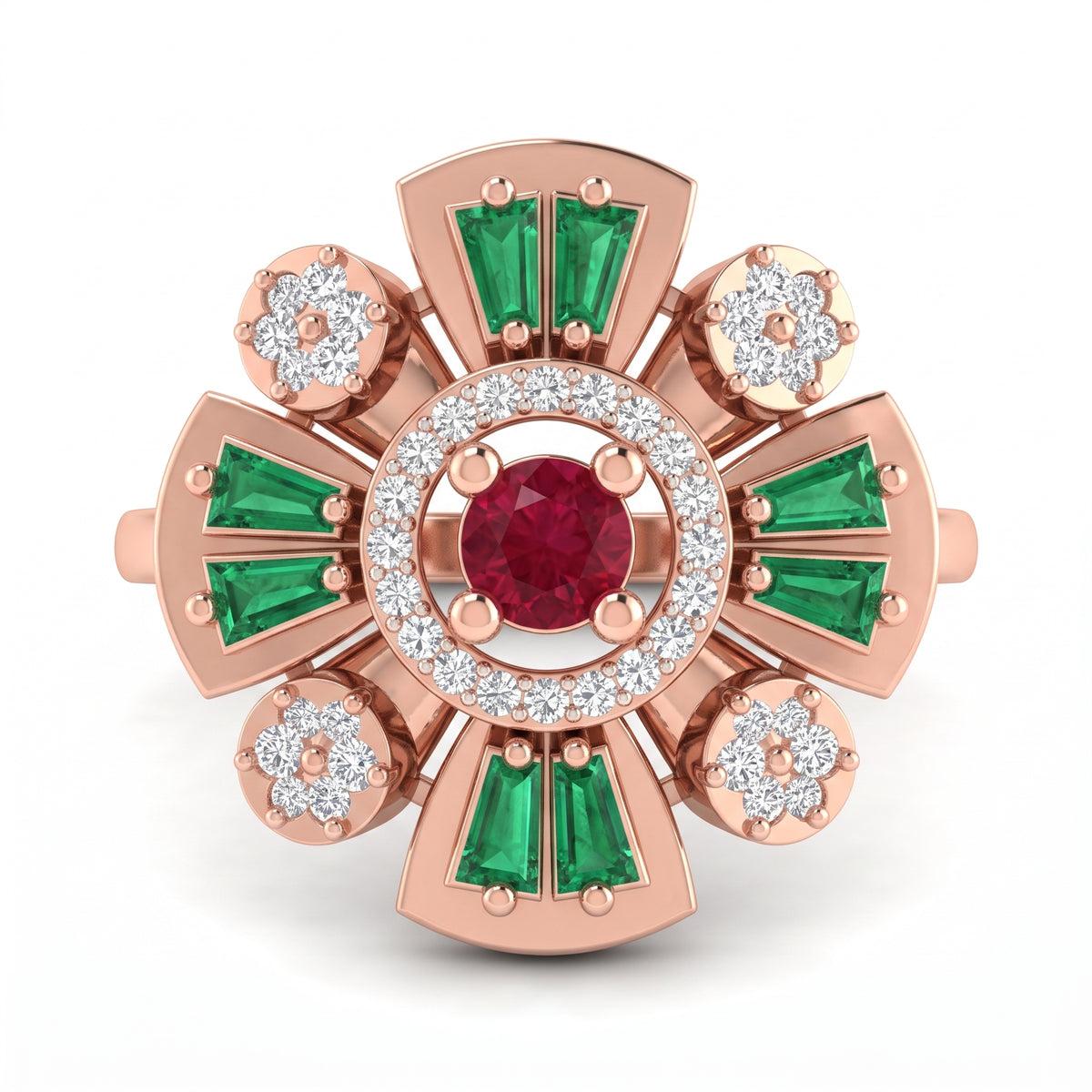 0.47 CT Round Brilliant Multi-Shape 925 Sterling Silver Ring