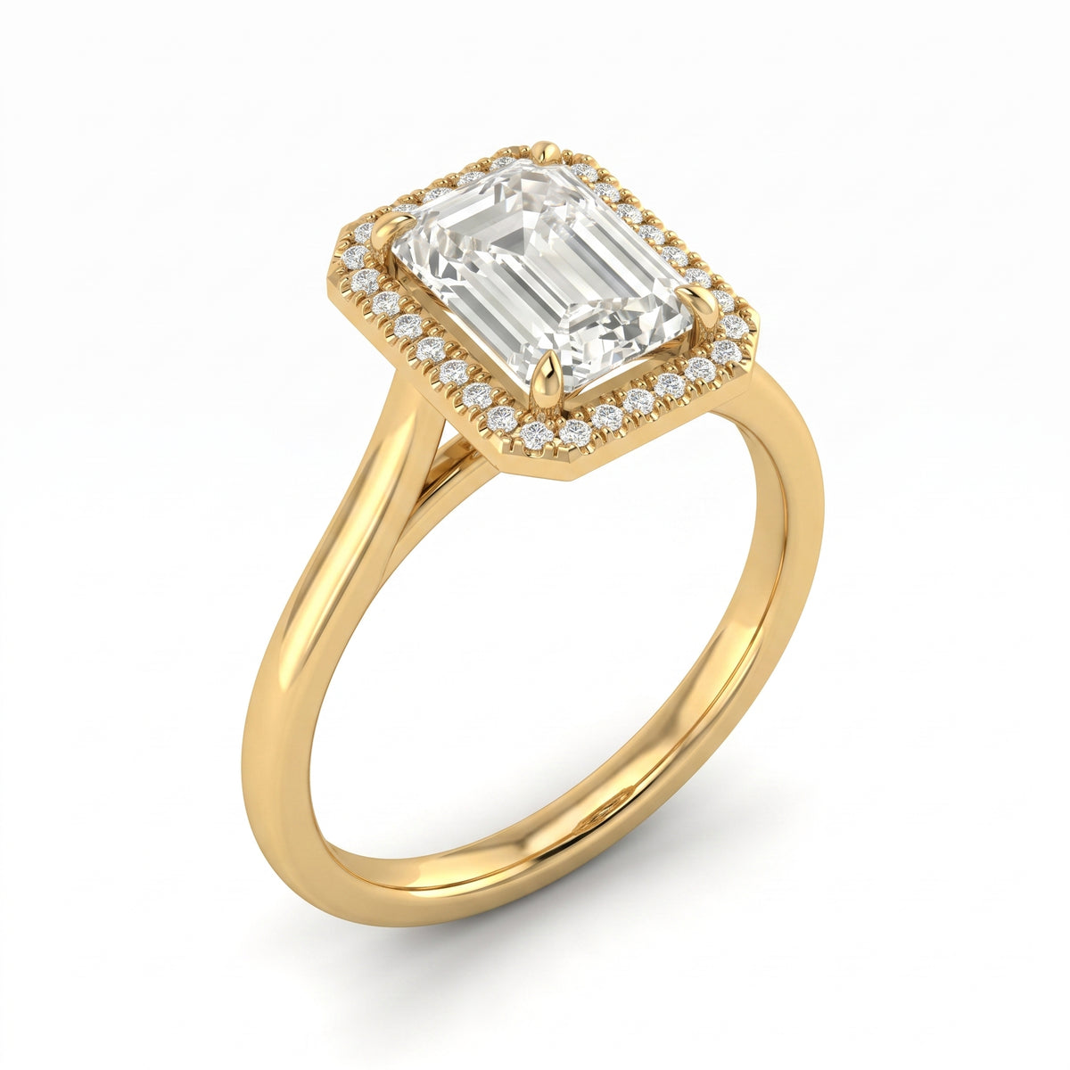 1.15 CT Emerald Cut Multi-Shape 925 Sterling Silver Ring
