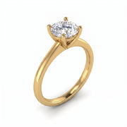 1 CT Round Brilliant 925 Sterling Silver Ring