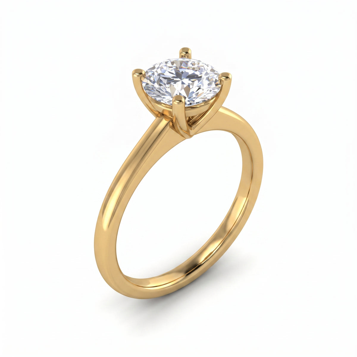 1 CT Round Brilliant 925 Sterling Silver Ring