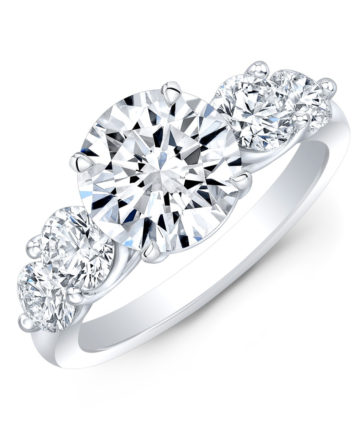 2 CT Round Brilliant 925 Sterling Silver Ring