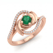 0.56 CT Round Brilliant 925 Sterling Silver Ring