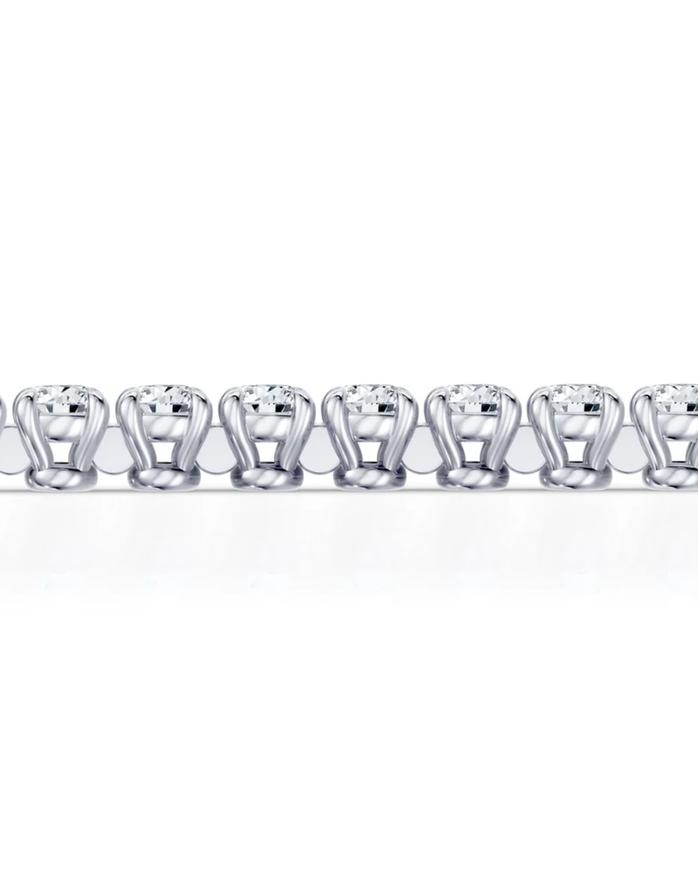 4.2 CT Round Cut Prong Tennis Bracelet in 925 Sterling Silver