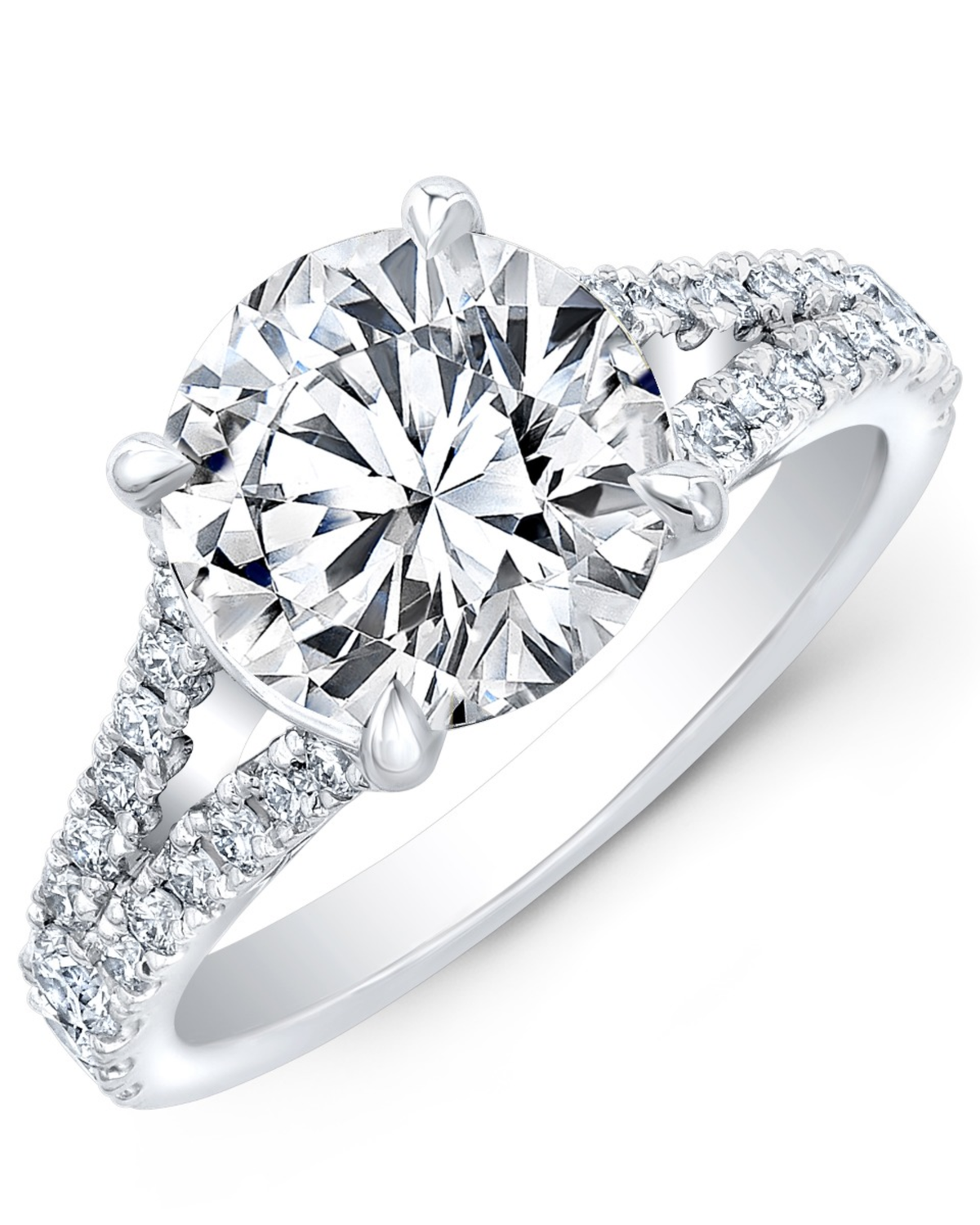 2.2 CT Round Brilliant 925 Sterling Silver Ring