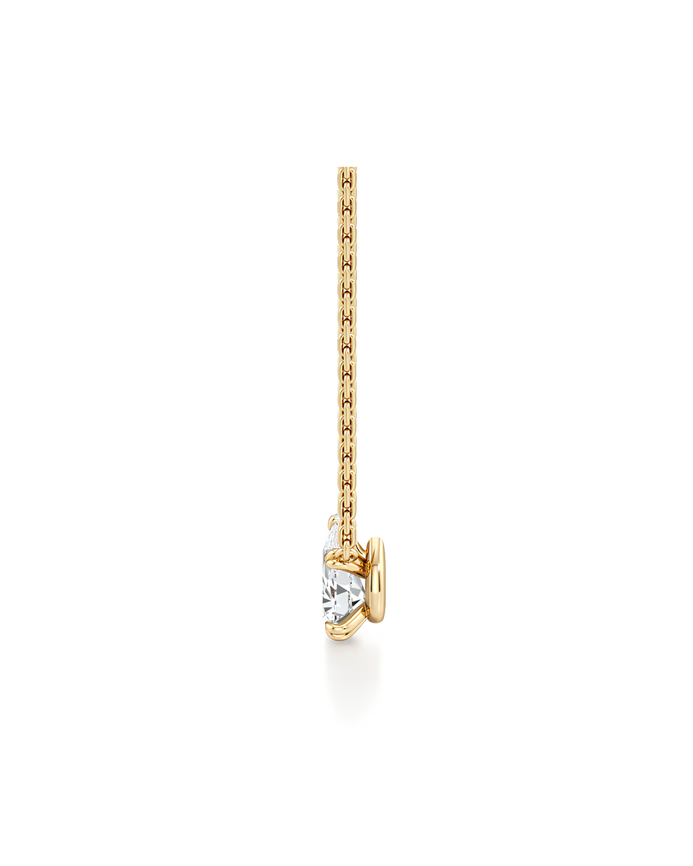 1 CT Pear Pendant Necklace in 925 Sterling Silver