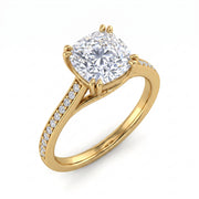 1.13 CT Cushion Cut Multi-Shape 925 Sterling Silver Ring