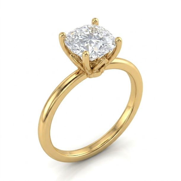 3 CT Cushion Cut 925 Sterling Silver Ring
