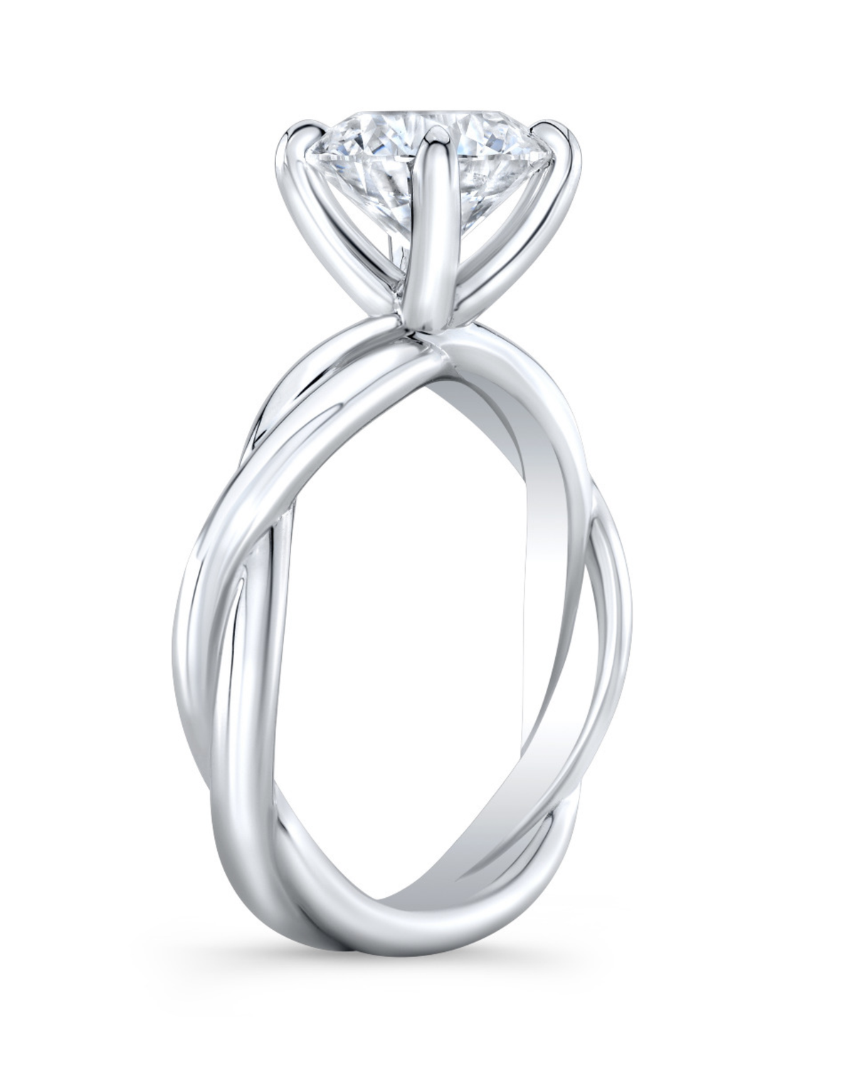 1 CT Round Brilliant 925 Sterling Silver Ring
