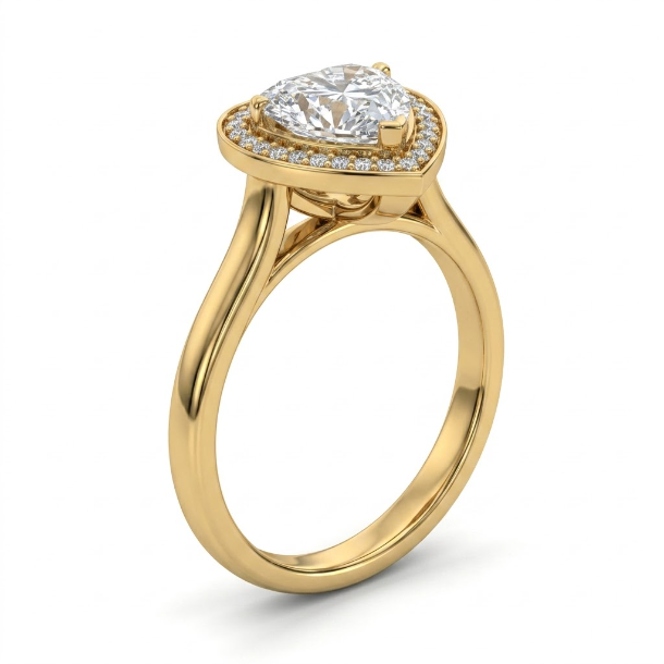 2.16 CT Heart Cut Multi-Shape 925 Sterling Silver Ring