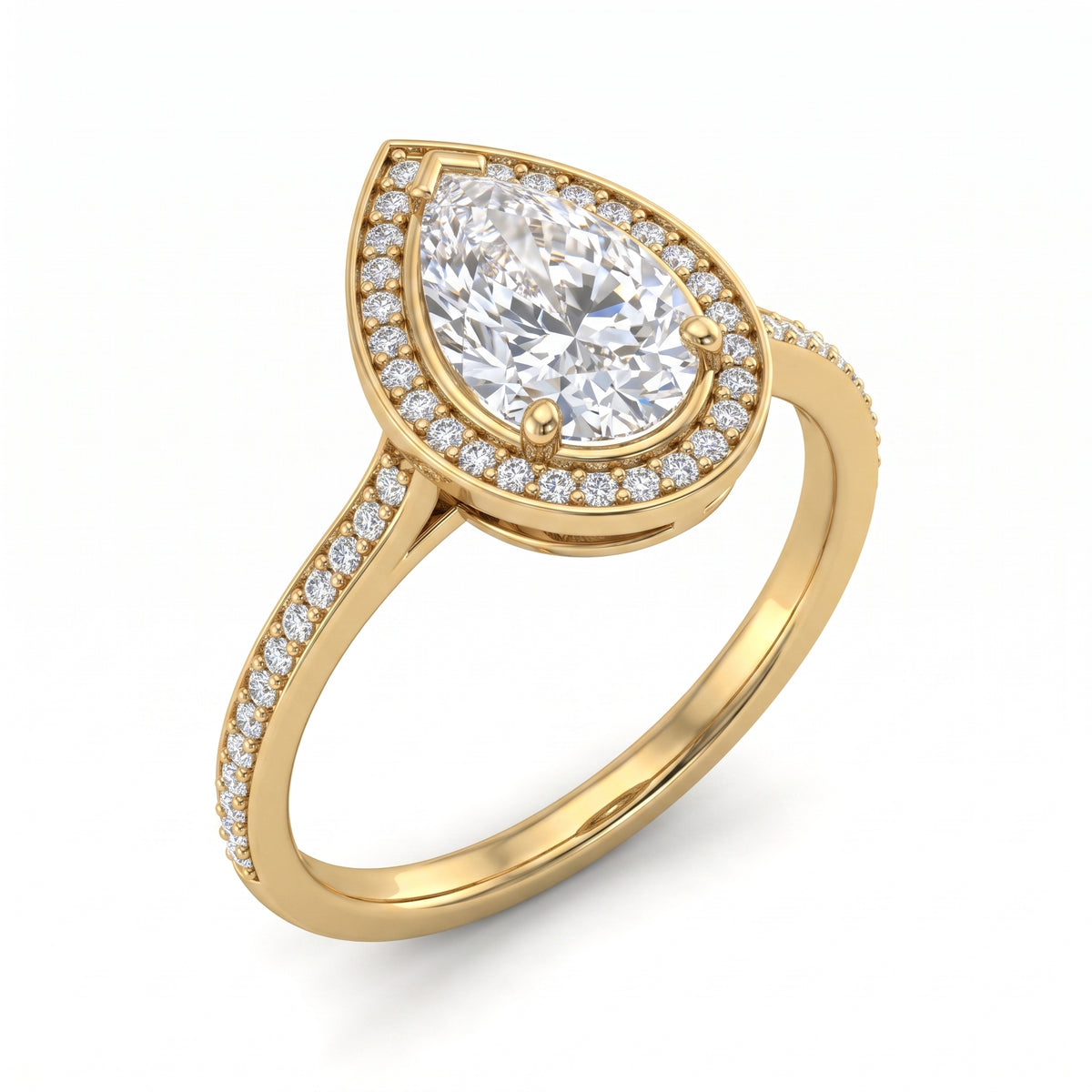 2.34 CT Pear Cut Multi-Shape 925 Sterling Silver Ring