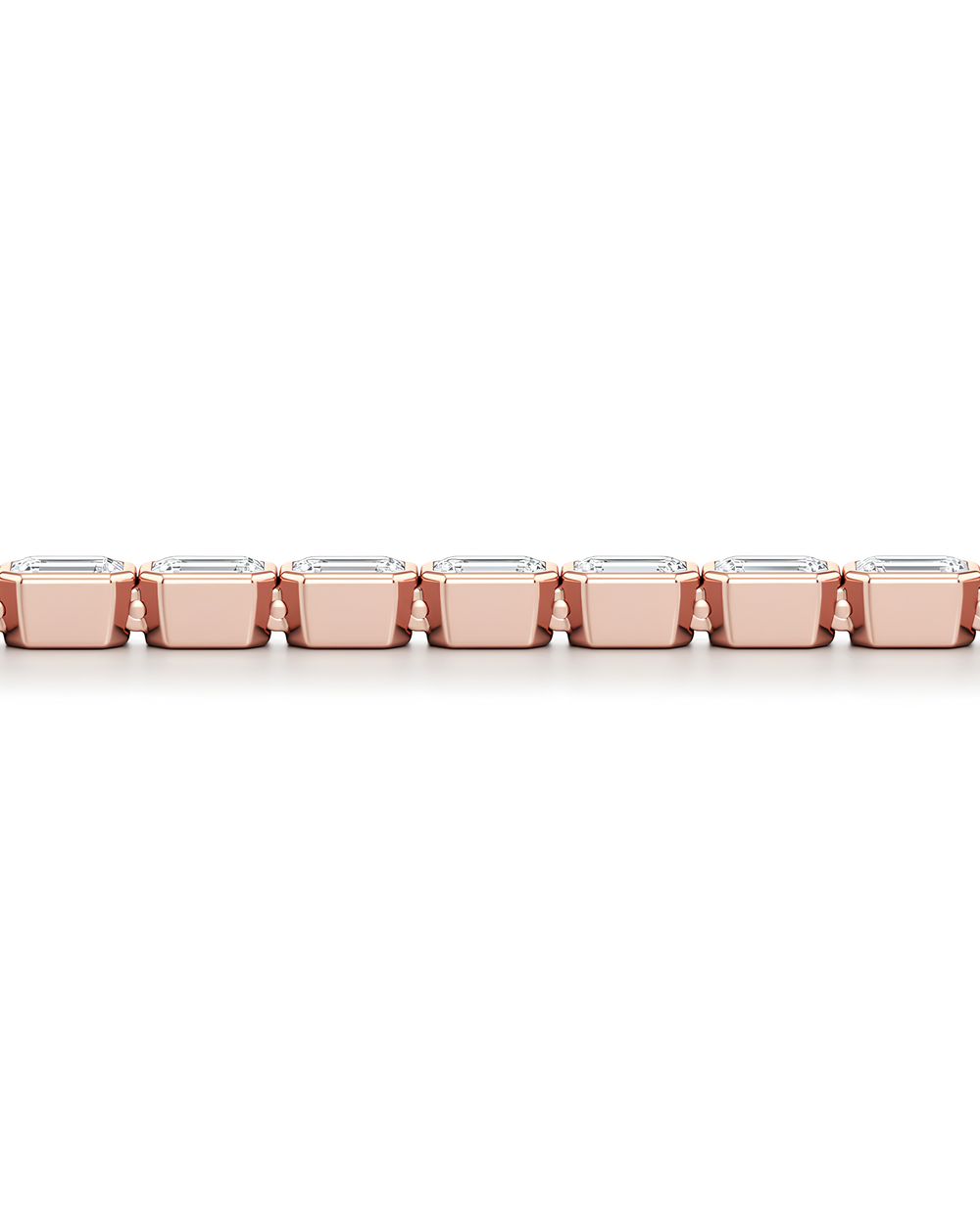 6 CT Emerald Cut Bezel Tennis Bracelet in 925 Sterling Silver
