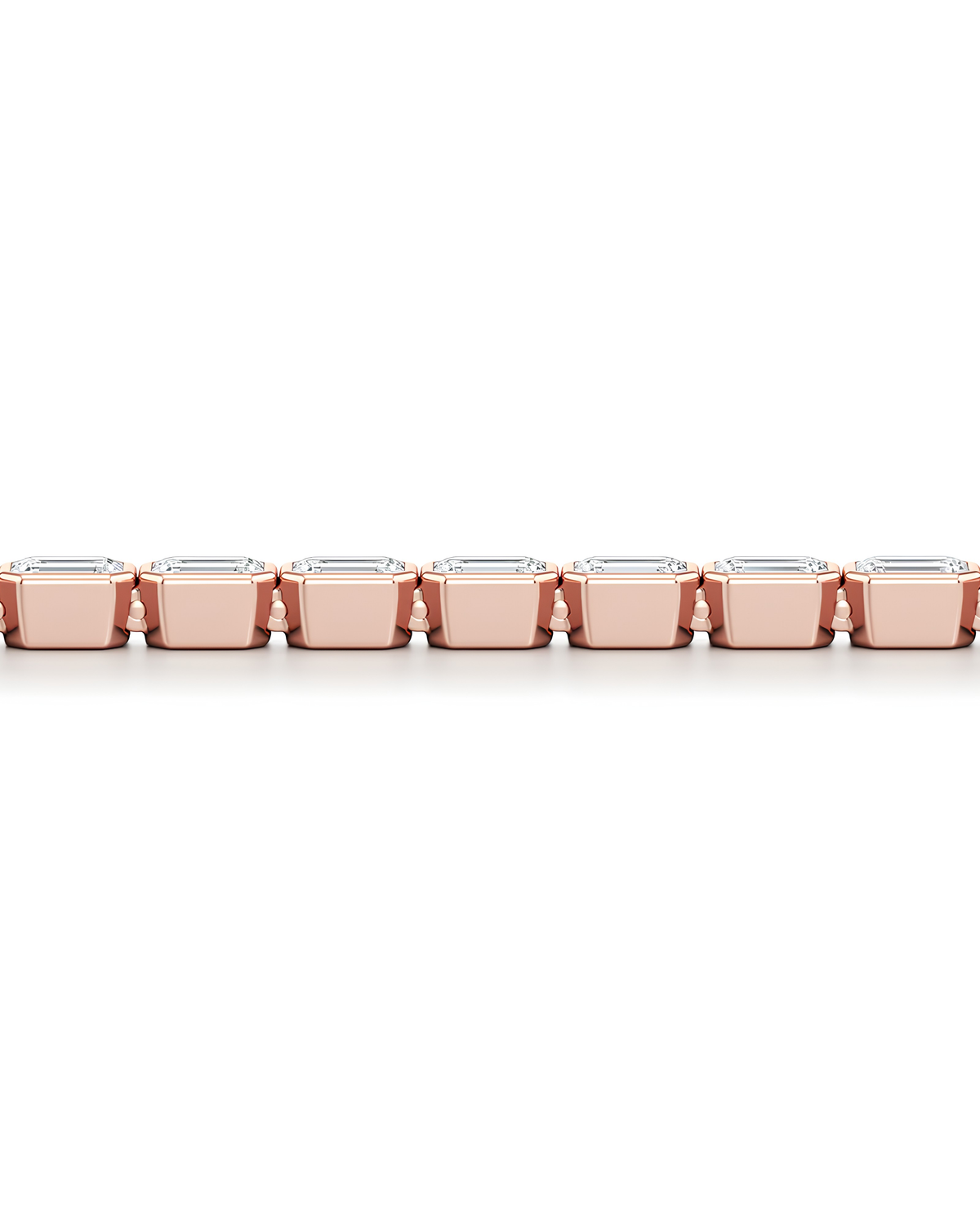 6 CT Emerald Cut Bezel Tennis Bracelet in 925 Sterling Silver