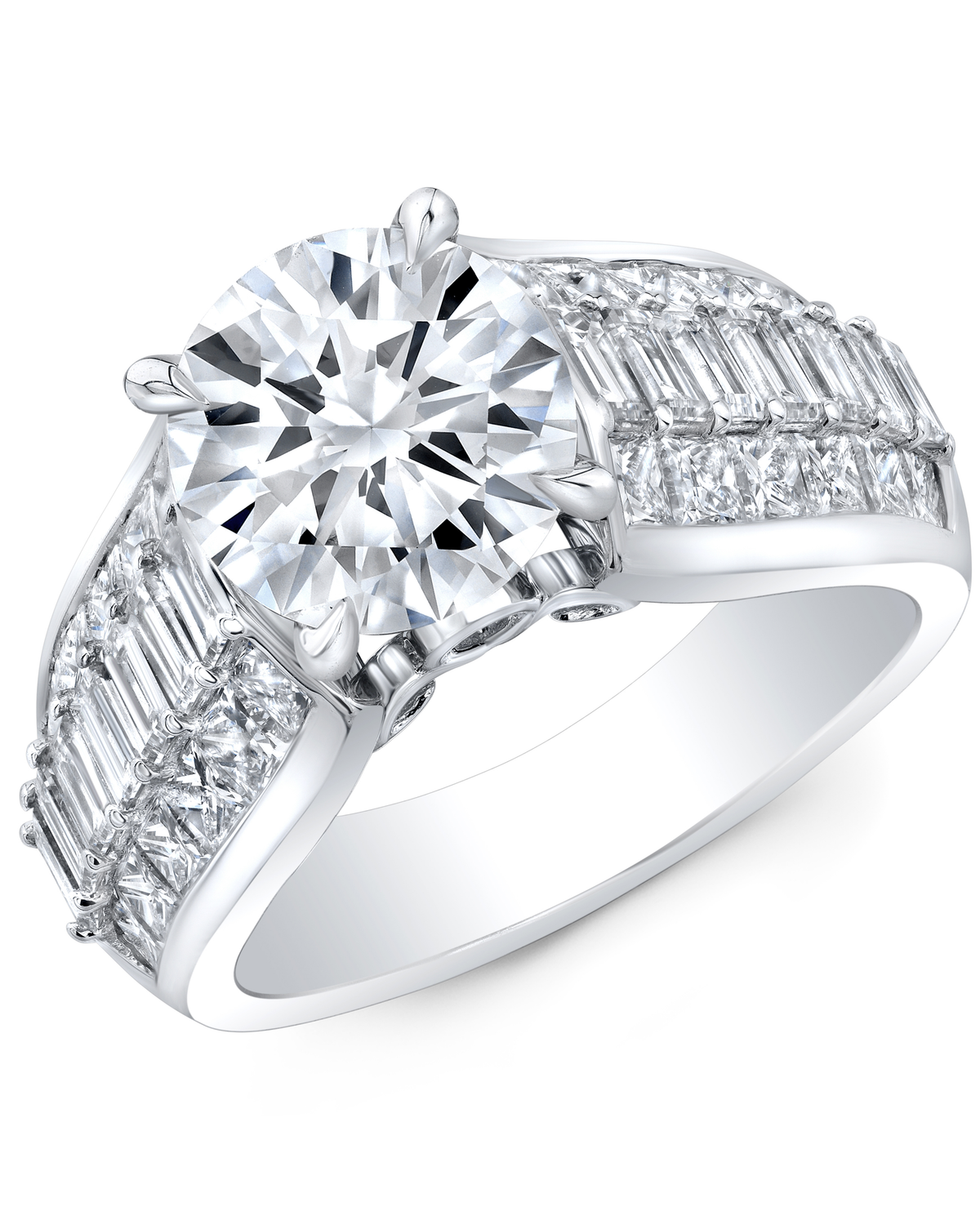 2.7 CT Round Brilliant Multi-Shape 925 Sterling Silver Ring