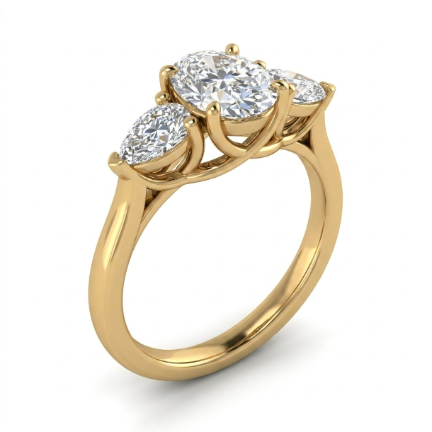 3 CT Oval Multi-Shape 925 Sterling Silver Ring