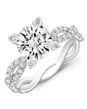3.6 CT Round Brilliant 925 Sterling Silver Ring