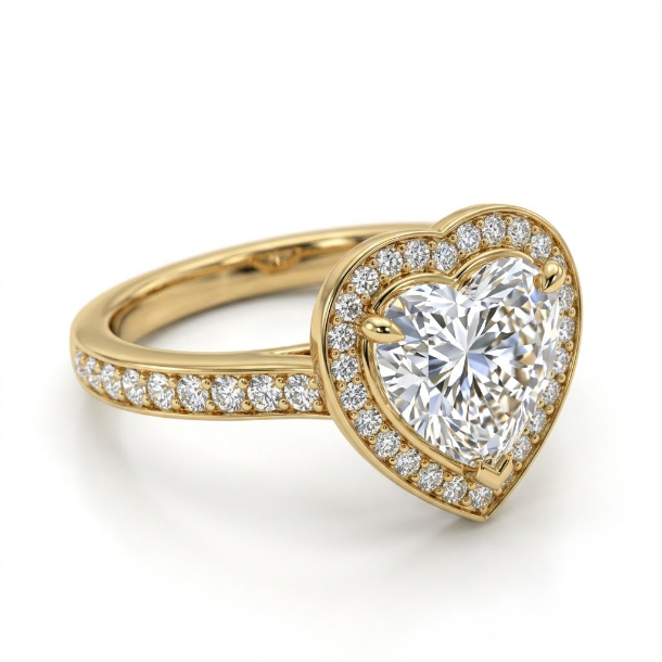 2.46 CT Heart Cut Multi-Shape 925 Sterling Silver Ring