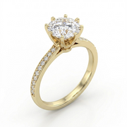 1.24 CT Round Brilliant 925 Sterling Silver Ring