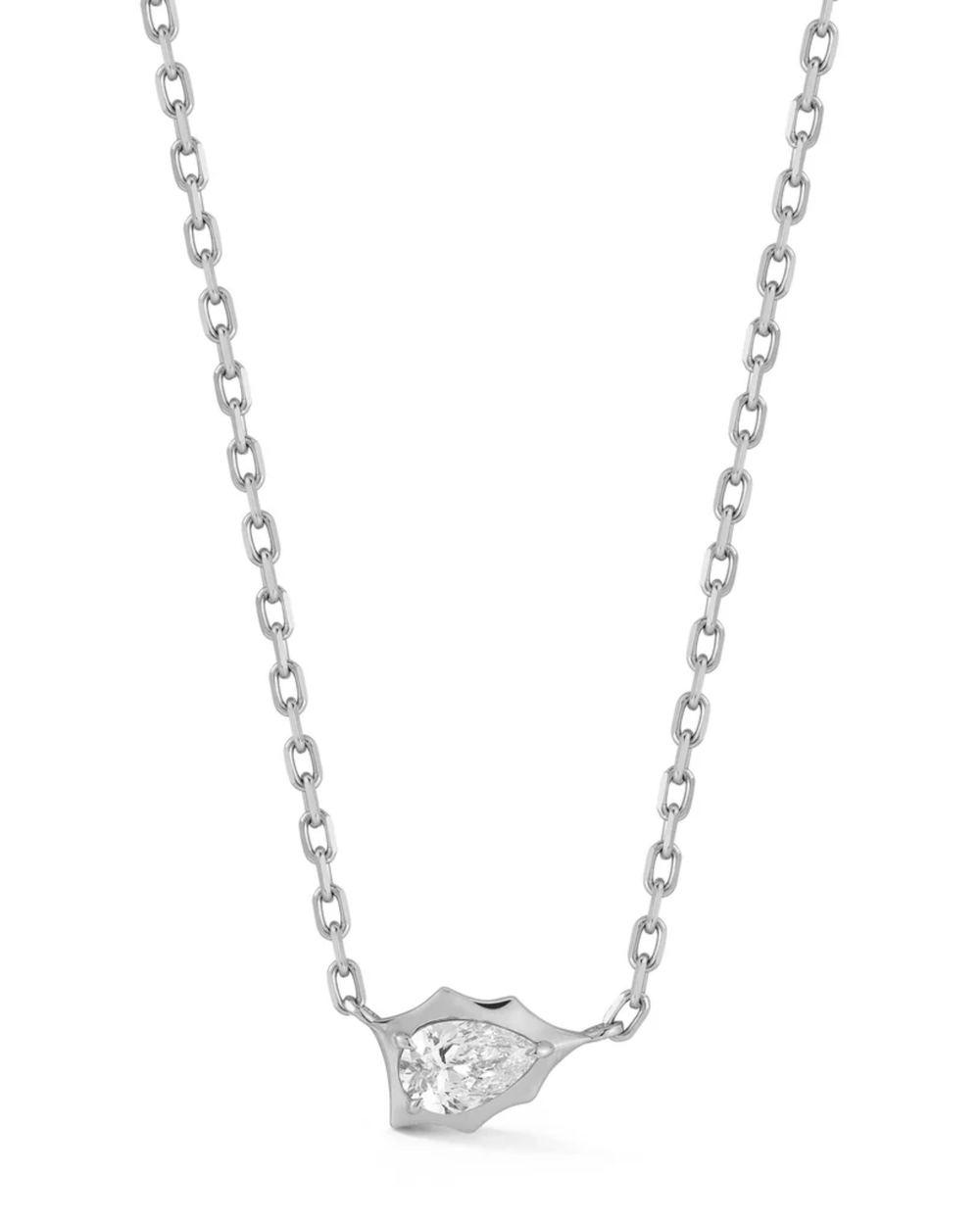 0.5 CT Pear Pendant Necklace in 925 Sterling Silver