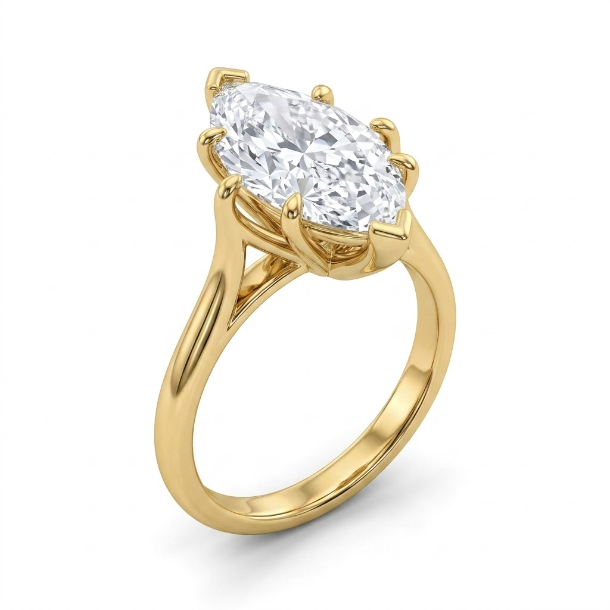2 CT Marquise Cut 925 Sterling Silver Ring