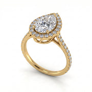 3.73 CT Pear Cut Multi-Shape 925 Sterling Silver Ring