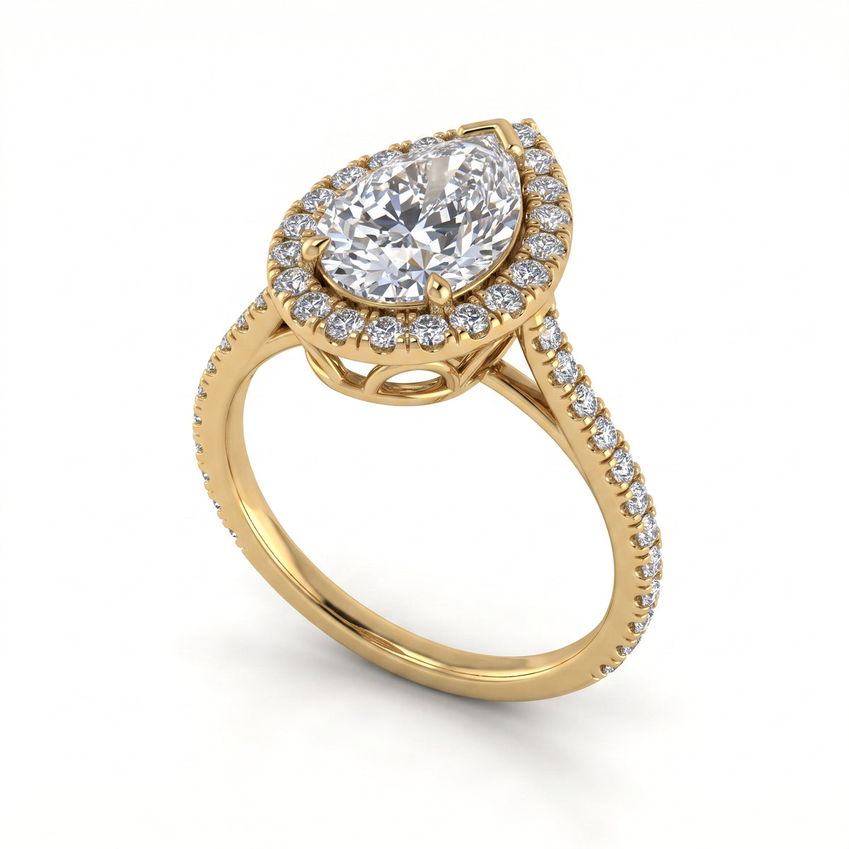 3.73 CT Pear Cut Multi-Shape 925 Sterling Silver Ring