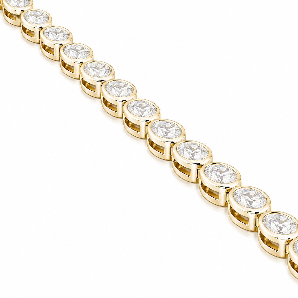 7 CT Oval Cut Bezel Tennis Bracelet in 925 Sterling Silver