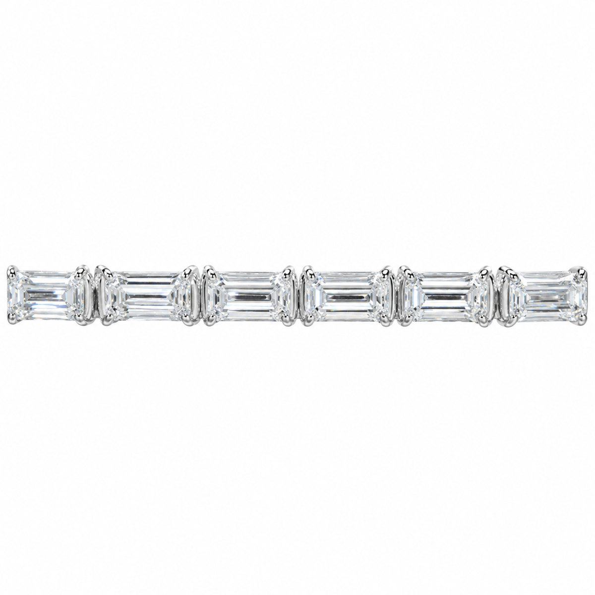 17 CT Emerald Cut Prong Tennis Bracelet in 925 Sterling Silver