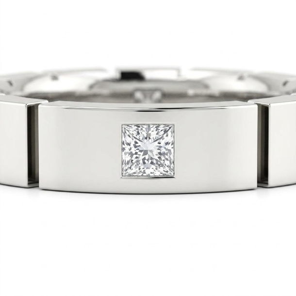 0.2 CT Princess Cut 925 Sterling Silver Ring