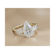 3.75 CT Pear Cut 925 Sterling Silver Ring