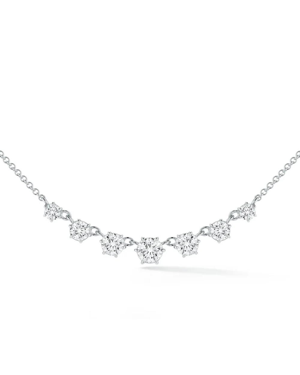0.9 CT Round Pendant Necklace in 925 Sterling Silver