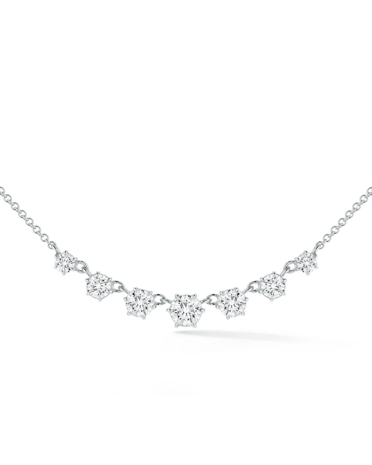 0.9 CT Round Pendant Necklace in 925 Sterling Silver