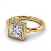 2.18 CT Princess Cut Multi-Shape 925 Sterling Silver Ring