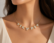 1.21 CT Mixed Shape Pendant Necklace in 925 Sterling Silver