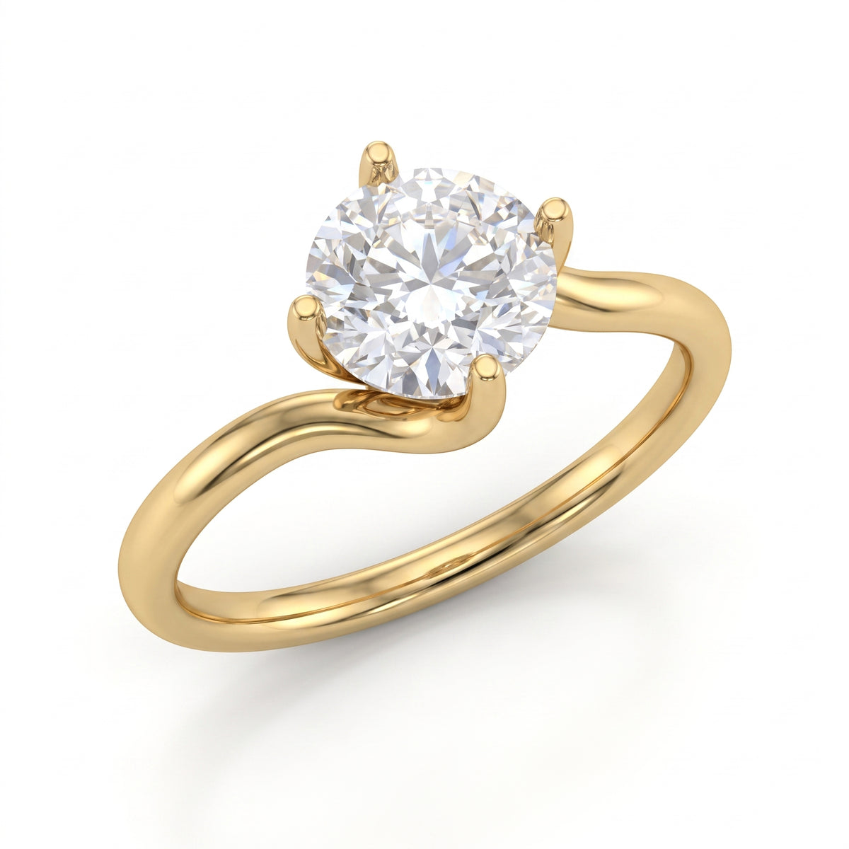 2 CT Round Brilliant 925 Sterling Silver Ring