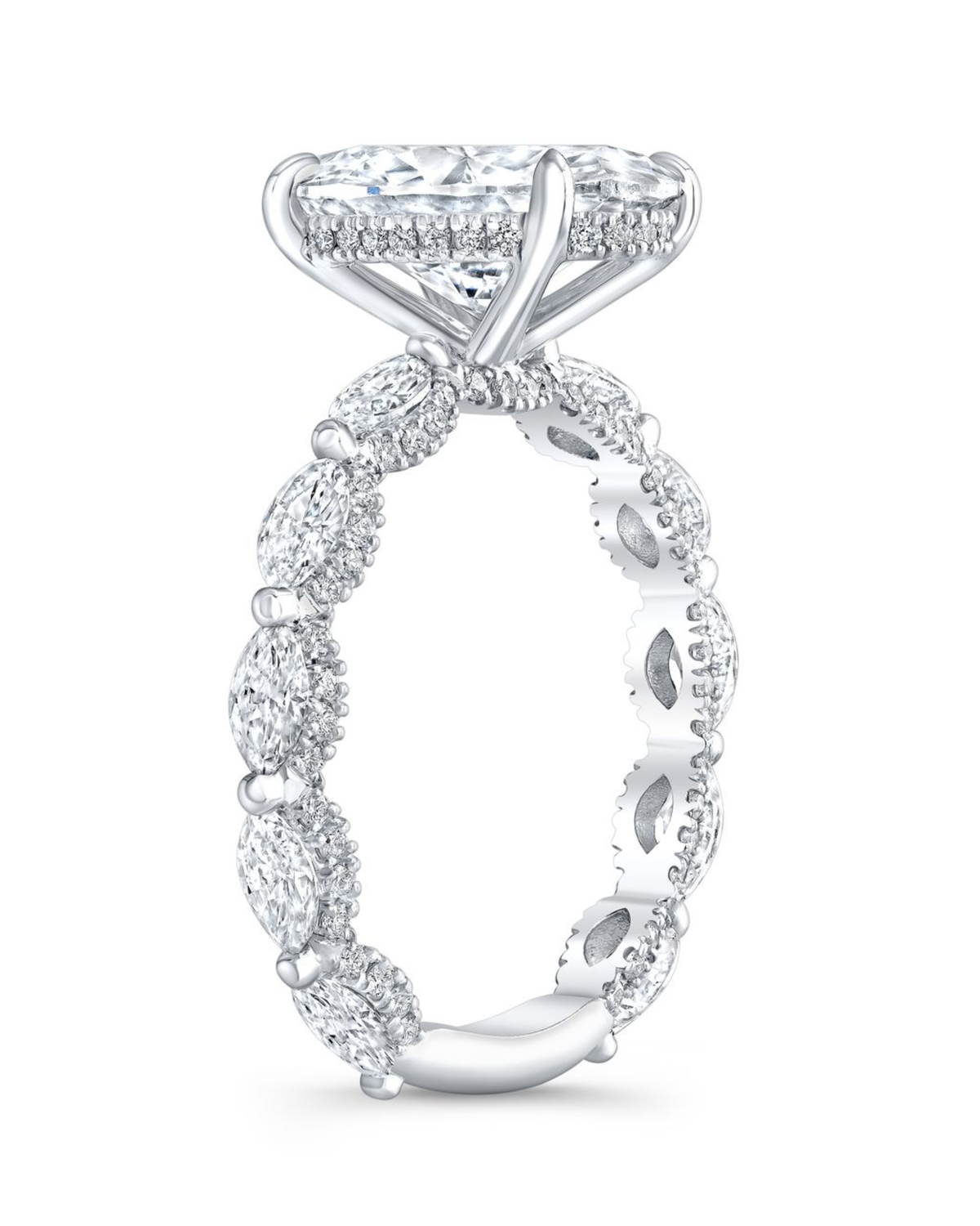 2.3 CT Oval Multi-Shape 925 Sterling Silver Ring