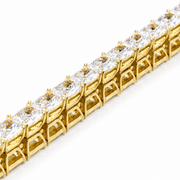 10 CT Radiant Cut Prong Tennis Bracelet in 925 Sterling Silver