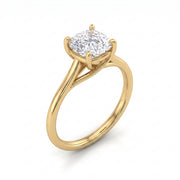 1 CT Cushion Cut 925 Sterling Silver Ring